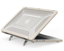 Load image into Gallery viewer, ProElite Case for MacBook Pro 14 inch Case 2025 2024 2023 2022 2021 M5/M4/M3 A2918 A2992 M2 A2779 M1 A2442 Pro Max,Heavy Duty Honeycomb Hard Shell with Slim TPU Bumper and Fold Kickstand, Stone