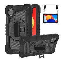 Load image into Gallery viewer, ProElite for Redmi Pad SE 8.7 inch case, Rugged 3 Layer Armor case Cover for Redmi Pad SE 8.7 inch with Hand Grip and Rotating Kickstand with Shoulder Strap, Black