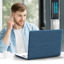 Load image into Gallery viewer, ProElite Case for MacBook Pro 13 inch Case M2 2024, 2023, 2022-2016 A2338 M1 A2251 A2289 A2159 A1989 A1708 A1706, Fabric Material Hard Shell with Slim TPU Bumper and Fold Kickstand, Navy