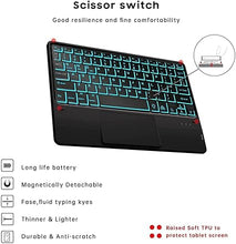Load image into Gallery viewer, (Refurbished) ProElite TouchPad Keyboard case for Redmi Pad Pro 12.1 inch, Magnetic Detachable Wireless Bluetooth TouchPad Keyboard Built-in 7-Colors Backlit, Lavender