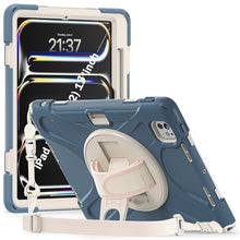 Load image into Gallery viewer, ProElite Cover for Apple iPad Pro 13 inch M4/M5 Case, Rugged 3 Layer Armor case Cover for iPad Pro 13 inch M4/M5 2024/2025 with Apple Pencil Holder, Shoulder Strap and Kickstand, Cornflower Blue