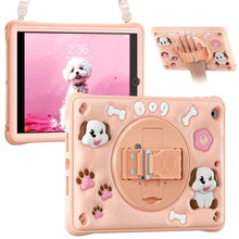 Load image into Gallery viewer, ProElite Cover for Apple iPad 10.2 inch Case Cover, Tough Bubble Kids case Cover for Apple iPad 10.2" 9th/8th/7th Gen with Rotating Kickstand & Shoulder Strap, Pink