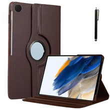 Load image into Gallery viewer, ProElite Cover for Galaxy A8 Cover Case, 360 Rotatable Smart Flip Case Cover for Samsung Galaxy Tab A8 10.5 inch (SM-X200/ SM-X205/ SM-X207) with Stylus Pen, Brown