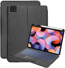 Load image into Gallery viewer, ProElite Wireless Bluetooth TouchPad Keyboard Case for Mi Pad 6 11 inch, Magnetic Detachable Wireless Bluetooth TouchPad Keyboard Built-in 7-Colors Backlit with Pen Holder, Black