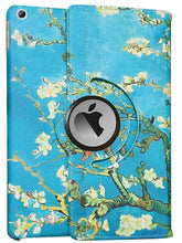 Load image into Gallery viewer, ProElite 360 Rotatable Smart Flip Case Cover for Apple iPad 9.7 inch 2018/2017 5th/6th Generation Air 1 Air 2 with Stylus Pen, Flowers