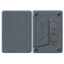 Load image into Gallery viewer, ProElite Case for MacBook Air 13 inch M2 2025/2024 M1 2021 2020 Release A2337 A2179 A1932 Model Touch ID, Fabric Material Hard Shell with Slim TPU Bumper and Fold Kickstand, Grey