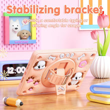 Load image into Gallery viewer, ProElite Cover for Apple iPad 10.2 inch Case Cover, Tough Bubble Kids case Cover for Apple iPad 10.2" 9th/8th/7th Gen with Rotating Kickstand & Shoulder Strap, Pink