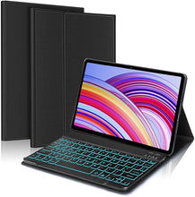 Load image into Gallery viewer, ProElite Keyboard case for Redmi Pad Pro 12.1 inch, Magnetic Detachable Wireless Bluetooth Keyboard Built-in 7-Colors Backlit, Black