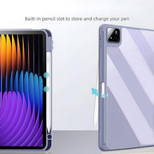 Load image into Gallery viewer, ProElite Cover for Xiaomi Mi Pad 7/7 Pro 11.2 inch case Cover, Transaprent Flip Case for Xiaomi Mi Pad 7/7 Pro 11.2 inch with Pen Holder (Supports Auto Sleep Wake Function), Lavender
