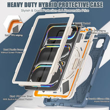 Load image into Gallery viewer, ProElite Cover for Apple iPad Pro 13 inch M4/M5 Case, Rugged 3 Layer Armor case Cover for iPad Pro 13 inch M4/M5 2024/2025 with Apple Pencil Holder, Shoulder Strap and Kickstand, Cornflower Blue