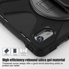 Load image into Gallery viewer, ProElite Cover for Lenovo Tab M11/K11 11 inch Cover Case, Rugged 3 Layer Armor case Cover for Lenovo Tab M11/K11 11 inch with Hand Grip & Rotating Kickstand with Shoulder Strap, Black