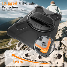 Load image into Gallery viewer, ProElite Cover for Samsung Galaxy Tab A11 8.7 inch 2025 Cover, Rugged 3 Layer Armor case Cover for Galaxy Tab A11 8.7 inch 2025 with Hand Grip & Rotating Kickstand with Shoulder Strap, Black