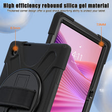 Load image into Gallery viewer, ProElite Cover for Lenovo Tab 10.1 inch 2025 Cover Case, Rugged 3 Layer Armor case Cover for Lenovo Tab 10.1 inch 2025 with Hand Grip & Rotating Kickstand with Shoulder Strap, Black
