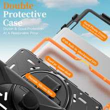Load image into Gallery viewer, ProElite Cover for Samsung Galaxy Tab A11 8.7 inch 2025 Cover, Rugged 3 Layer Armor case Cover for Galaxy Tab A11 8.7 inch 2025 with Hand Grip & Rotating Kickstand with Shoulder Strap, Black