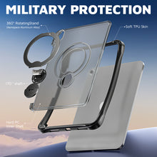 Load image into Gallery viewer, ProElite Shockproof Case for Apple iPad 10th/11th Gen A16 11 inch | 360° Multi-Angle Aluminum Stand (Portrait & Landscape) with Pencil Holder & Shoulder Strap, Black
