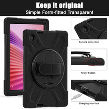 Load image into Gallery viewer, ProElite Cover for Lenovo Tab 10.1 inch 2025 Cover Case, Rugged 3 Layer Armor case Cover for Lenovo Tab 10.1 inch 2025 with Hand Grip & Rotating Kickstand with Shoulder Strap, Black