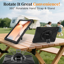 Load image into Gallery viewer, ProElite Cover for Galaxy Tab A11 Plus 11 inch 2025 Cover, Rugged 3 Layer Armor case Cover for Galaxy Tab A11 Plus 11 inch 2025 with Hand Grip & Rotating Kickstand with Shoulder Strap, Black