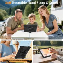 Load image into Gallery viewer, ProElite Cover for Galaxy Tab A11 Plus 11 inch 2025 Cover, Rugged 3 Layer Armor case Cover for Galaxy Tab A11 Plus 11 inch 2025 with Hand Grip & Rotating Kickstand with Shoulder Strap, Black