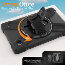 Load image into Gallery viewer, ProElite Cover for Samsung Galaxy Tab A11 8.7 inch 2025 Cover, Rugged 3 Layer Armor case Cover for Galaxy Tab A11 8.7 inch 2025 with Hand Grip & Rotating Kickstand with Shoulder Strap, Black