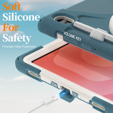 Load image into Gallery viewer, ProElite Cover for Samsung Galaxy Tab S11 11 inch Cover, Rugged 3 Layer Armor case Cover for Samsung Galaxy Tab S11 11 inch with Hand Grip & Rotating Kickstand with Shoulder Strap, Cornflower Blue