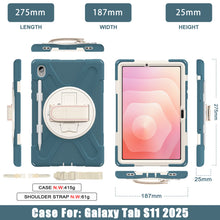 Load image into Gallery viewer, ProElite Cover for Samsung Galaxy Tab S11 11 inch Cover, Rugged 3 Layer Armor case Cover for Samsung Galaxy Tab S11 11 inch with Hand Grip & Rotating Kickstand with Shoulder Strap, Cornflower Blue