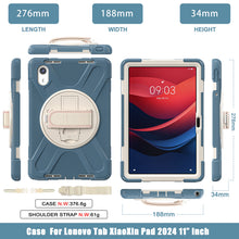 Load image into Gallery viewer, ProElite Cover for Lenovo Tab M11/K11 11 inch Cover Case, Rugged 3 Layer Armor case Cover for Lenovo Tab M11/K11 11 inch with Hand Grip & Rotating Kickstand with Shoulder Strap, Cornflower Blue