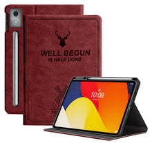 Load image into Gallery viewer, ProElite Cover for Moto Pad 60 Pro 12.7 inch 2025 Case Cover, Deer Smart Flip Case cover for Moto Pad 60 Pro 12.7 inch 2025 Tablet, Wine Red
