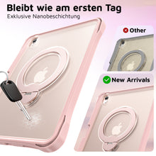 Load image into Gallery viewer, ProElite Shockproof Case for Apple iPad 10th/11th Gen A16 11 inch | 360° Multi-Angle Aluminum Stand (Portrait & Landscape) with Pencil Holder & Shoulder Strap, Light Pink