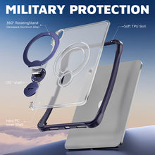 Load image into Gallery viewer, ProElite Shockproof Case for Apple iPad 10th/11th Gen A16 11 inch | 360° Multi-Angle Aluminum Stand (Portrait & Landscape) with Pencil Holder & Shoulder Strap, Navy