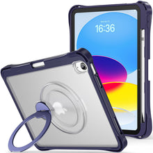 Load image into Gallery viewer, ProElite Shockproof Case for Apple iPad 10th/11th Gen A16 11 inch | 360° Multi-Angle Aluminum Stand (Portrait & Landscape) with Pencil Holder & Shoulder Strap, Navy