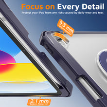 Load image into Gallery viewer, ProElite Shockproof Case for Apple iPad 10th/11th Gen A16 11 inch | 360° Multi-Angle Aluminum Stand (Portrait & Landscape) with Pencil Holder & Shoulder Strap, Navy