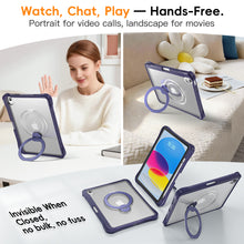Load image into Gallery viewer, ProElite Shockproof Case for Apple iPad 10th/11th Gen A16 11 inch | 360° Multi-Angle Aluminum Stand (Portrait & Landscape) with Pencil Holder & Shoulder Strap, Navy