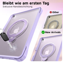 Load image into Gallery viewer, ProElite Shockproof Case for Apple iPad 10th/11th Gen A16 11 inch | 360° Multi-Angle Aluminum Stand (Portrait & Landscape) with Pencil Holder & Shoulder Strap, Purple