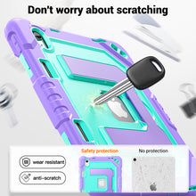 Load image into Gallery viewer, ProElite Rugged Back case for Apple iPad (A16) 11th/10th Gen Shockproof Protective Cover with Stand, Built-in Pencil Holder, Adjustable Shoulder Strap, Mint Purple