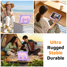 Load image into Gallery viewer, ProElite Rugged Back case for Apple iPad (A16) 11th/10th Gen Shockproof Protective Cover with Stand, Built-in Pencil Holder, Adjustable Shoulder Strap, Rose Purple
