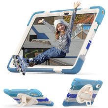Load image into Gallery viewer, ProElite Cover for Lenovo idea Tab 11 inch 2025 Cover Case, Rugged 3 Layer Armor case Cover for Lenovo idea Tab 11 inch 2025 with Hand Grip & Rotating Kickstand with Shoulder Strap, Rainbow Blue