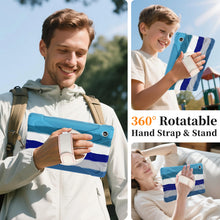 Load image into Gallery viewer, ProElite Cover for Galaxy Tab A11 Plus 11 inch 2025 Cover, Rugged 3 Layer Armor case Cover for Galaxy Tab A11 Plus 11 inch 2025 with Hand Grip & Rotating Kickstand with Shoulder Strap, Rainbow Blue