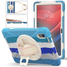 Load image into Gallery viewer, ProElite Cover for Lenovo Tab M11 11 inch Cover Case, Rugged 3 Layer Armor case Cover for Lenovo Tab M11 11 inch with Hand Grip & Rotating Kickstand with Shoulder Strap, Rainbow Blue