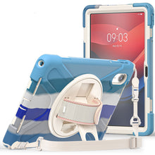 Load image into Gallery viewer, ProElite Cover for Lenovo idea Tab 11 inch 2025 Cover Case, Rugged 3 Layer Armor case Cover for Lenovo idea Tab 11 inch 2025 with Hand Grip & Rotating Kickstand with Shoulder Strap, Rainbow Blue
