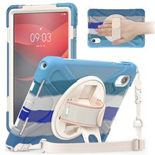 Load image into Gallery viewer, ProElite Cover for Lenovo Tab M11 11 inch Cover Case, Rugged 3 Layer Armor case Cover for Lenovo Tab M11 11 inch with Hand Grip & Rotating Kickstand with Shoulder Strap, Rainbow Blue