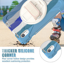 Load image into Gallery viewer, ProElite Cover for Lenovo Tab M11 11 inch Cover Case, Rugged 3 Layer Armor case Cover for Lenovo Tab M11 11 inch with Hand Grip & Rotating Kickstand with Shoulder Strap, Rainbow Blue