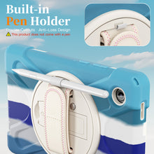 Load image into Gallery viewer, ProElite Cover for Samsung Galaxy Tab A11 8.7 inch 2025 Cover, Rugged 3 Layer Armor case Cover for Galaxy Tab A11 8.7 inch 2025 with Hand Grip & Rotating Kickstand with Shoulder Strap, Rainbow Blue