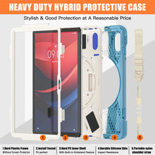 Load image into Gallery viewer, ProElite Cover for Lenovo idea Tab 11 inch 2025 Cover Case, Rugged 3 Layer Armor case Cover for Lenovo idea Tab 11 inch 2025 with Hand Grip & Rotating Kickstand with Shoulder Strap, Rainbow Blue