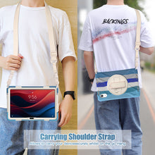 Load image into Gallery viewer, ProElite Cover for Lenovo Tab M11 11 inch Cover Case, Rugged 3 Layer Armor case Cover for Lenovo Tab M11 11 inch with Hand Grip & Rotating Kickstand with Shoulder Strap, Rainbow Blue