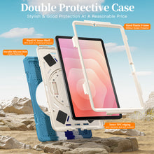 Load image into Gallery viewer, ProElite Cover for Samsung Galaxy Tab S11 11 inch Cover Case, Rugged 3 Layer Armor case Cover for Samsung Galaxy Tab S11 11 inch with Hand Grip & Rotating Kickstand with Shoulder Strap, Rainbow Blue