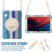 Load image into Gallery viewer, ProElite Cover for Lenovo idea Tab 11 inch 2025 Cover Case, Rugged 3 Layer Armor case Cover for Lenovo idea Tab 11 inch 2025 with Hand Grip & Rotating Kickstand with Shoulder Strap, Rainbow Blue