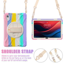 Load image into Gallery viewer, ProElite Cover for Lenovo idea Tab 11 inch 2025 Cover Case, Rugged 3 Layer Armor case Cover for Lenovo idea Tab 11 inch 2025 with Hand Grip & Rotating Kickstand with Shoulder Strap, Rainbow Pink