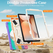 Load image into Gallery viewer, ProElite Cover for Galaxy Tab A11 Plus 11 inch 2025 Cover, Rugged 3 Layer Armor case Cover for Galaxy Tab A11 Plus 11 inch 2025 with Hand Grip & Rotating Kickstand with Shoulder Strap, Rainbow Pink