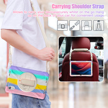 Load image into Gallery viewer, ProElite Cover for Lenovo idea Tab 11 inch 2025 Cover Case, Rugged 3 Layer Armor case Cover for Lenovo idea Tab 11 inch 2025 with Hand Grip & Rotating Kickstand with Shoulder Strap, Rainbow Pink