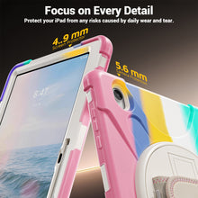 Load image into Gallery viewer, ProElite Cover for Galaxy Tab S12 Plus 12.6 inch 2026 Case, Rugged 3 Layer Armor case Cover for Galaxy Tab S12 Plus 12.6 inch with Hand Grip & Rotating Kickstand with Shoulder Strap, Rainbow Pink